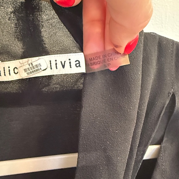 Alice + Olivia Gwenda Paneled Silk Sheer Long Sleeve Tunic Mini Dress Top Tie - Picture 5 of 13